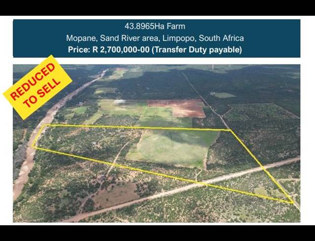 FARM FOR SALE IN MOPANE